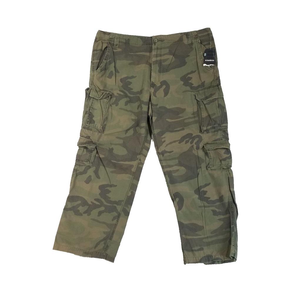 NOBO No Boundaries camo cargo pants men's‎ 46 x 32 Woodland outdoor hunting NEW